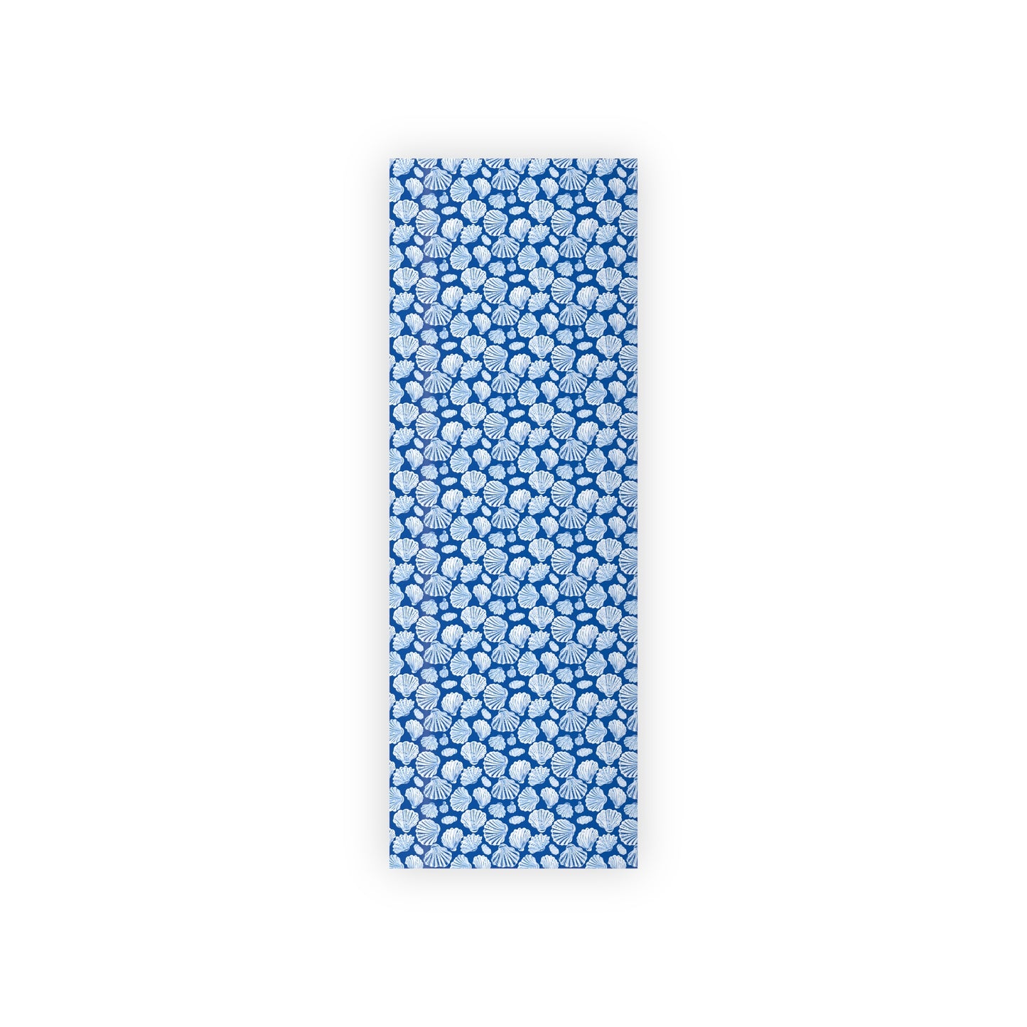 Seashell Pattern Gift Wrap Roll — Blue Coastal Wrapping Paper