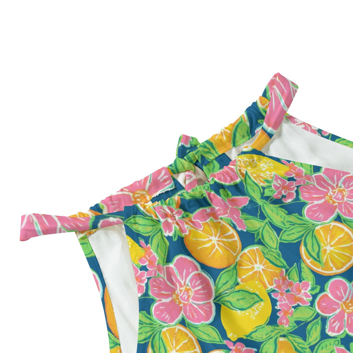 Fruit Print Women's Halter Dress | Rayon