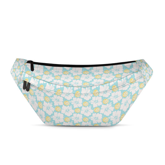Blue Hawaiian Pickleball Print Large Fanny Bum Hip Bag