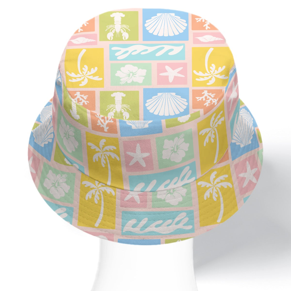 Surf Beach Print Double-Side Bucket Hat