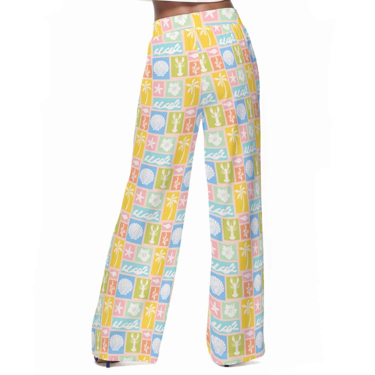 Surf Beach Women's Casual Wide-Leg Pants|100% Rayon