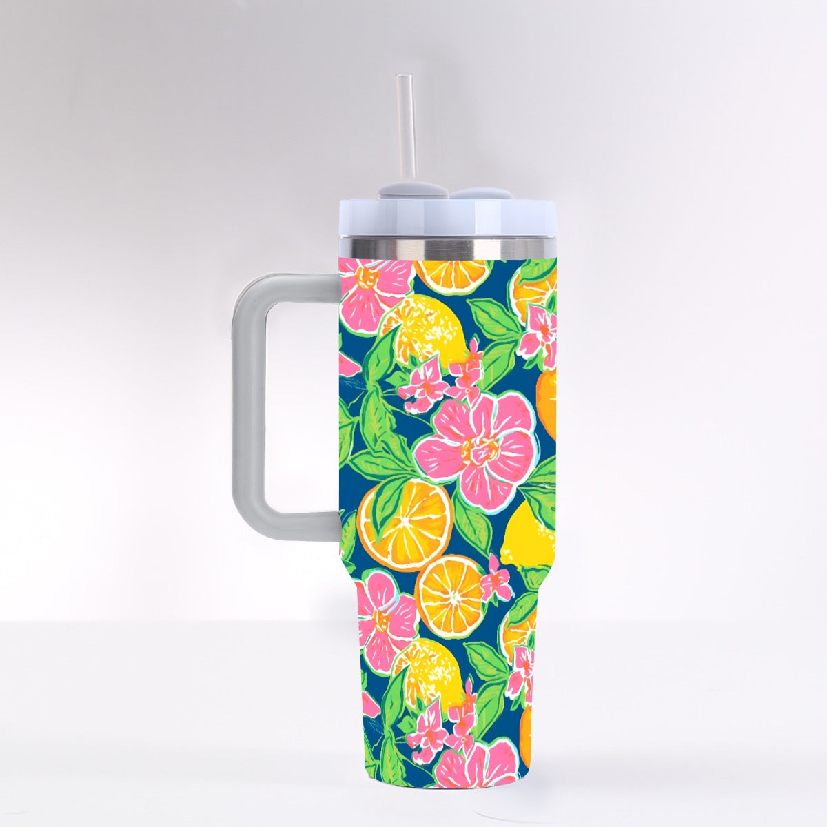 Fruit 40 oz Tumbler With Handle