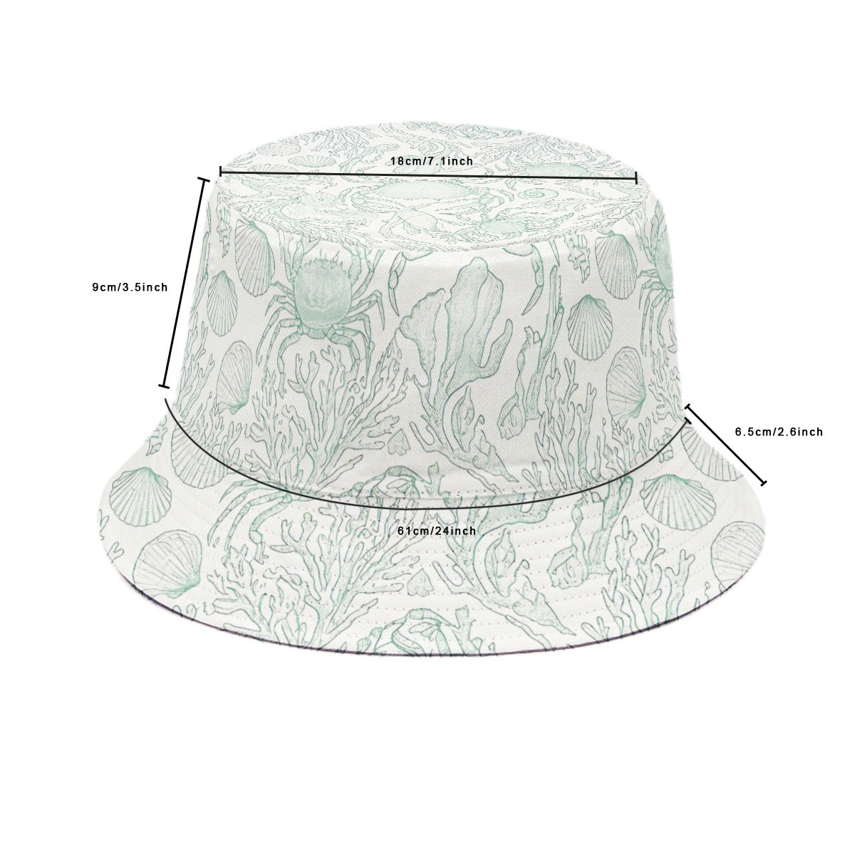 Coastal Crab Bucket Hat