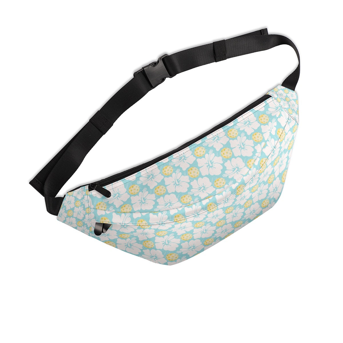 Blue Hawaiian Pickleball Print Large Fanny Bum Hip Bag