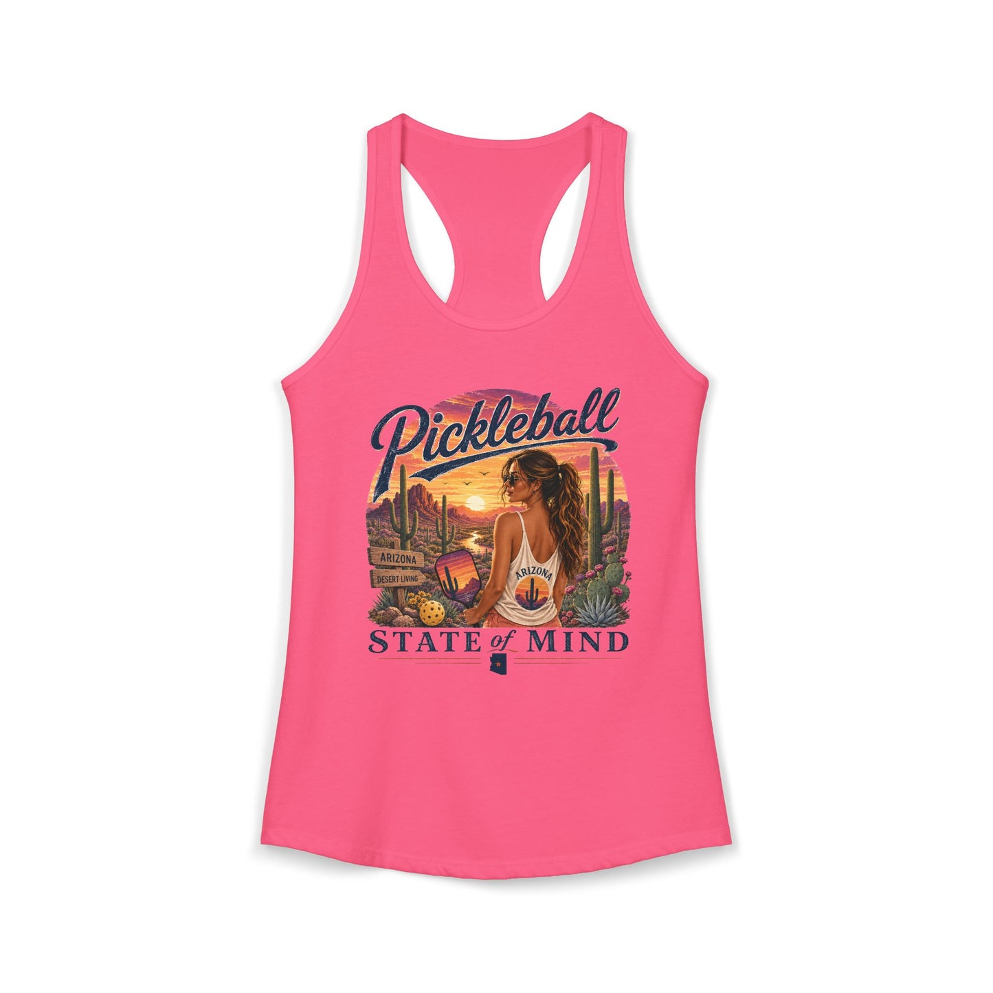 Arizona State Pickleball State of Mind Women's Racerback Tank Top