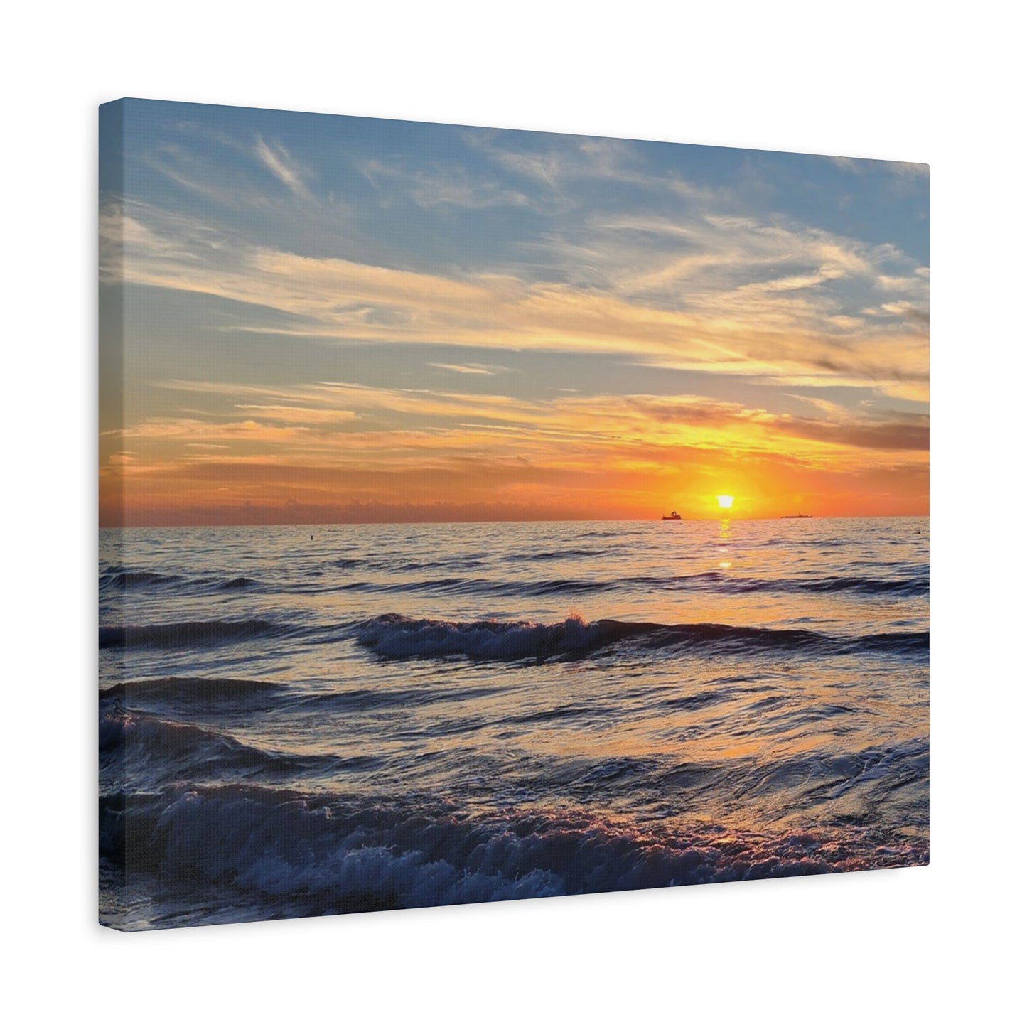 Ocean Sunset Clearwater Florida Canvas Print — Stretched Matte Wall Art