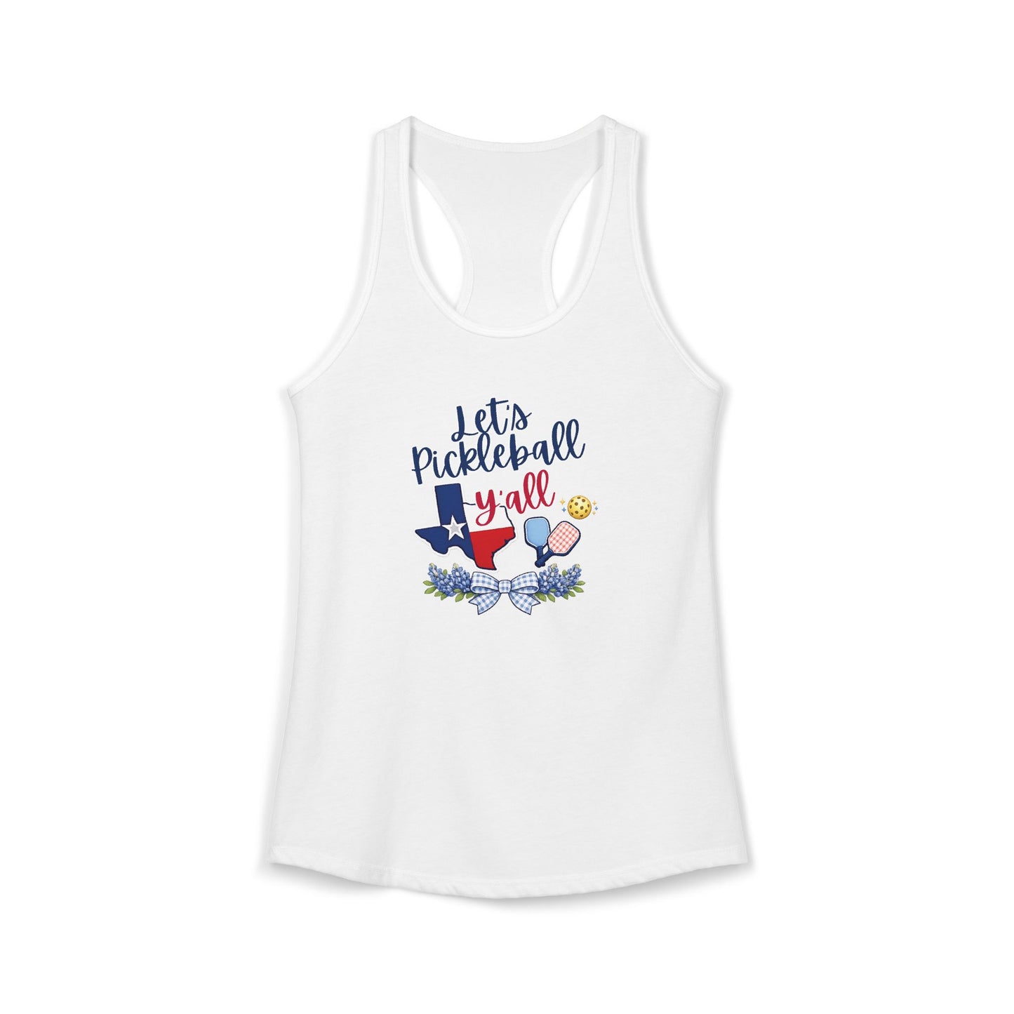 Let’s Pickleball Y’all Texas Women's Racerback Tank Top