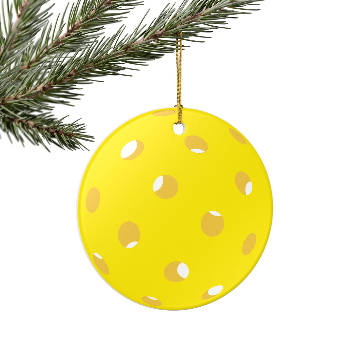 Pickleball Ceramic Ornament — Cute Pickleball Friends, Holiday Christmas Decoration