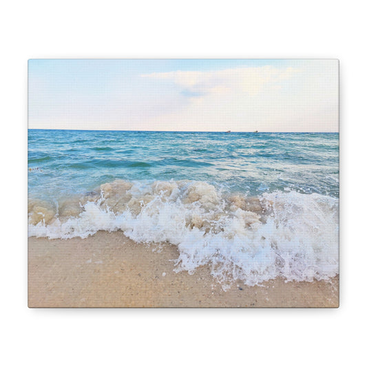 Gulf Shores Ocean Wave Beach Canvas Print — Matte Stretched Wall Art Photography