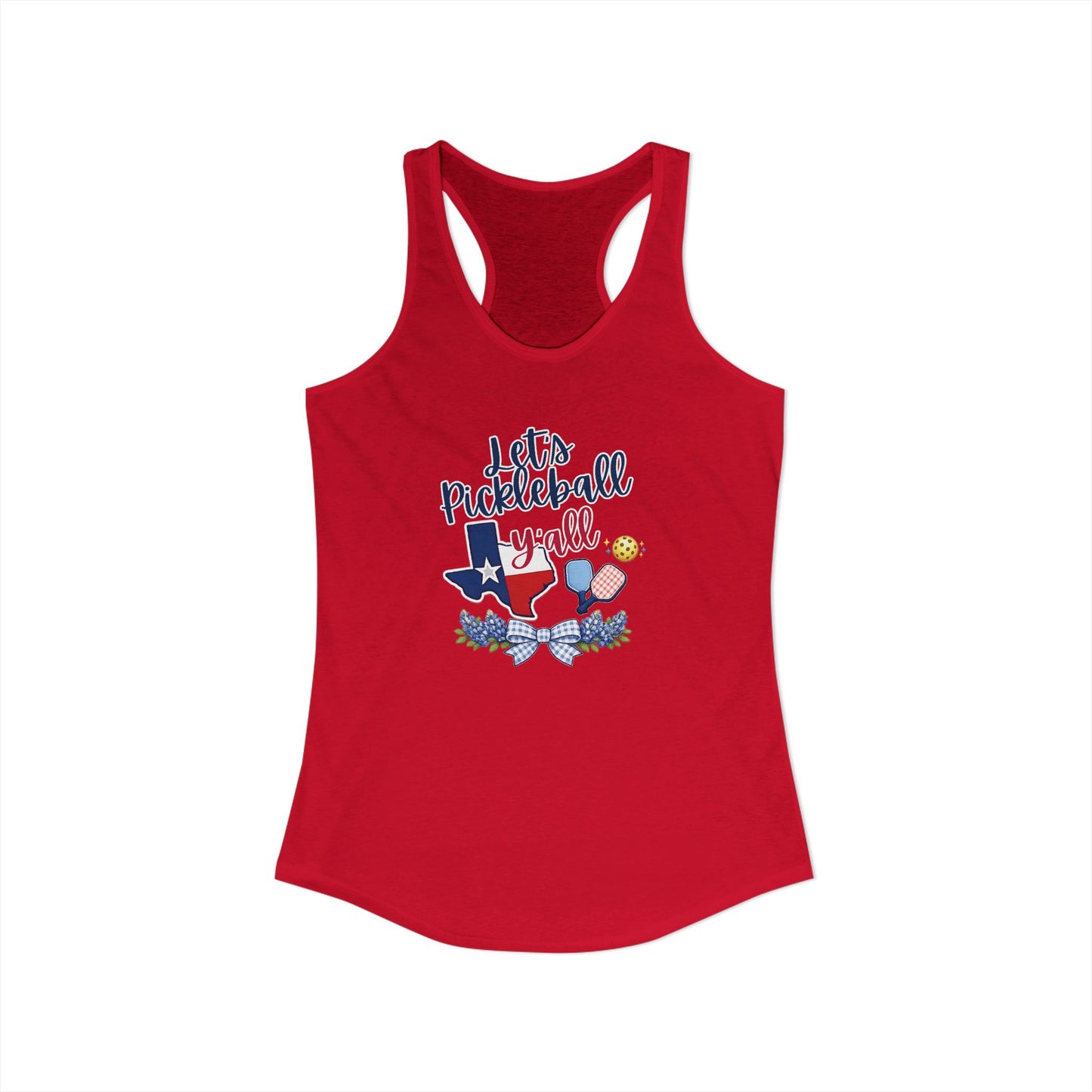 Let’s Pickleball Y’all Texas Women's Racerback Tank Top