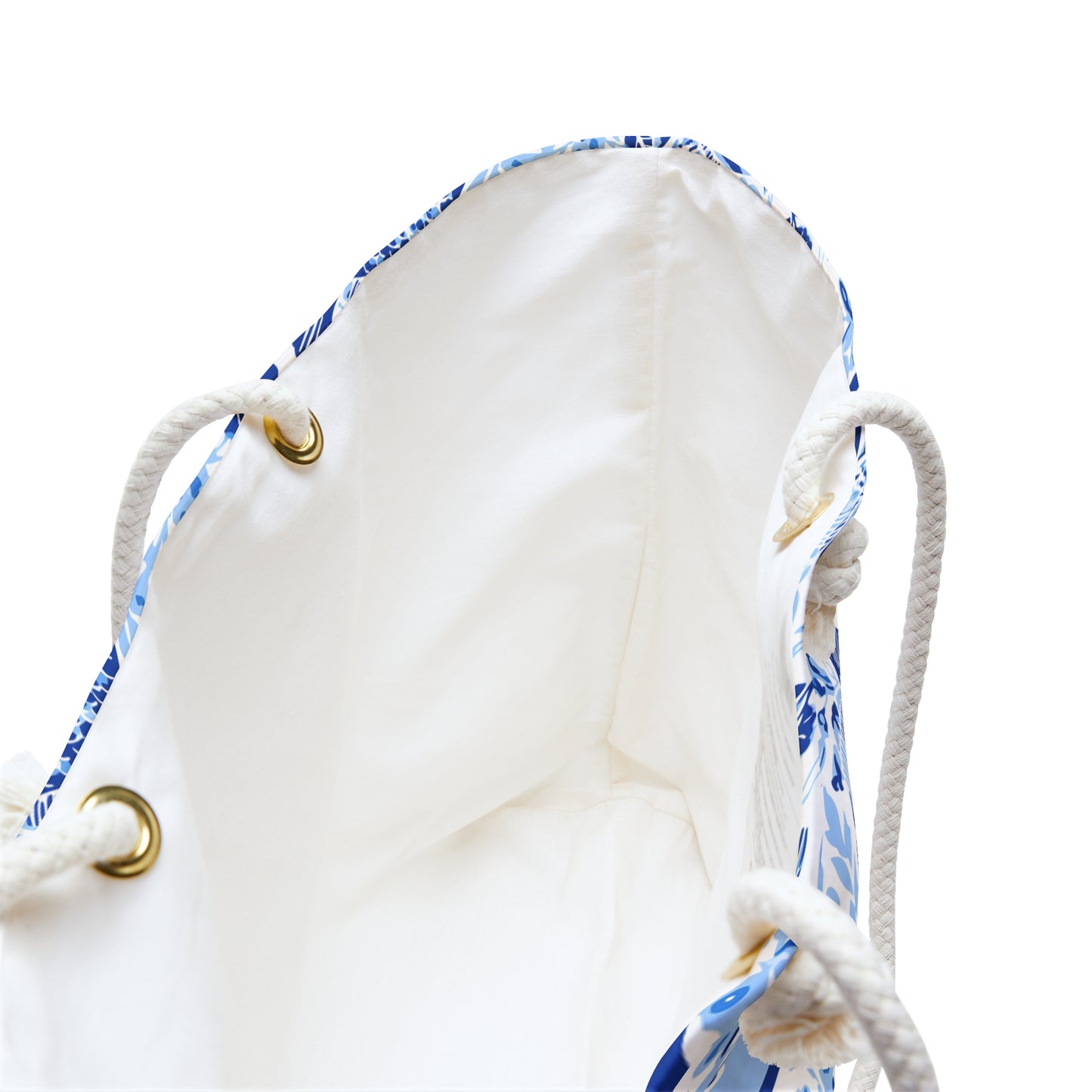 Fish Pattern Weekender Bag — Blue Nautical Overnight Tote