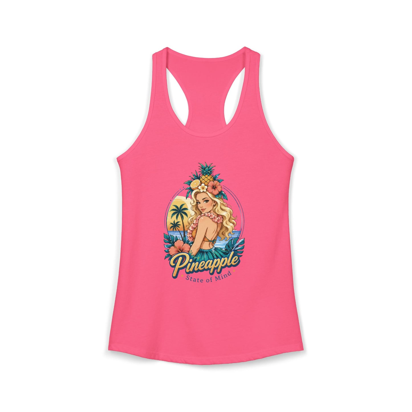 Pineapple State of Mind Woman’s Slim Fit Racerback Tank