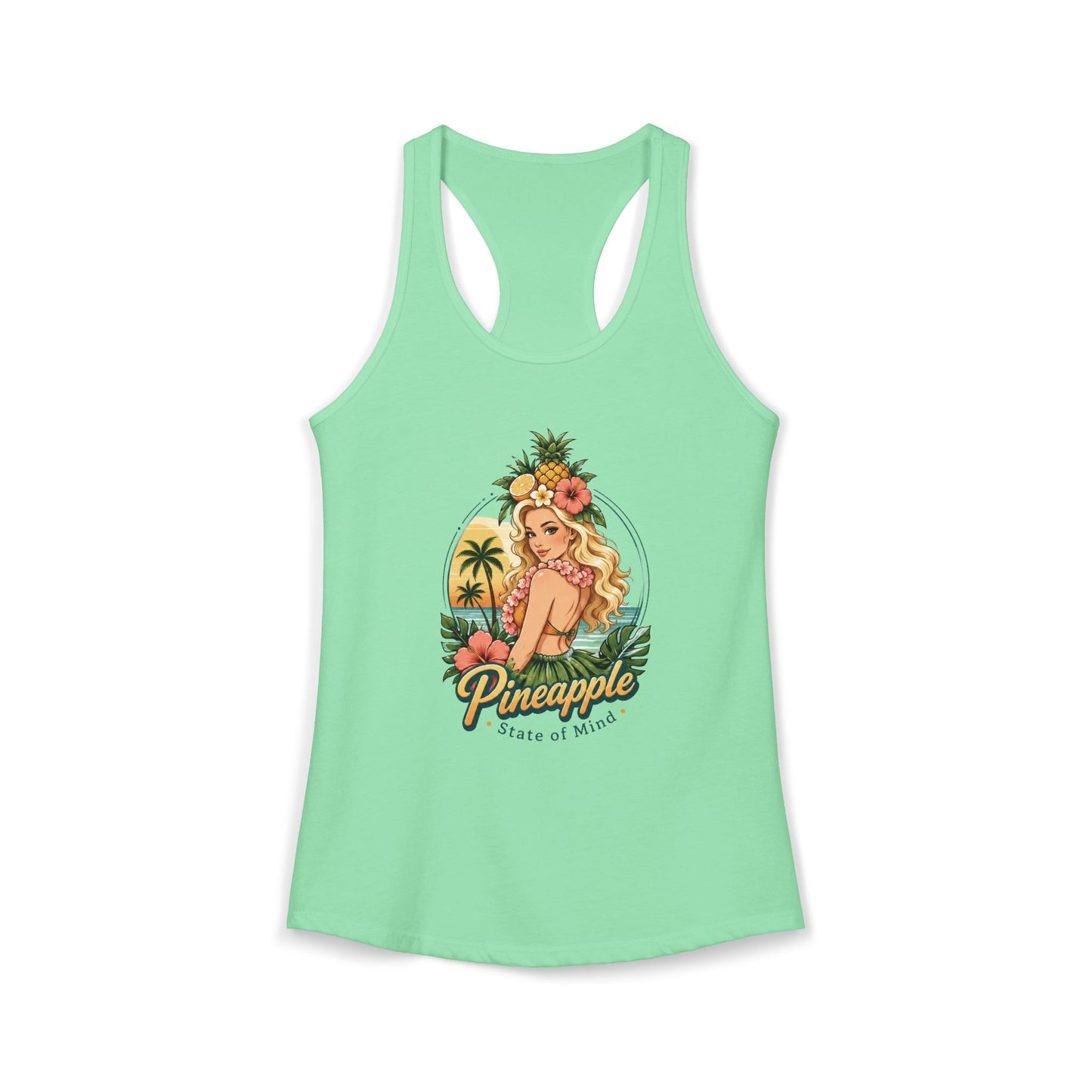 Pineapple State of Mind Woman’s Slim Fit Racerback Tank