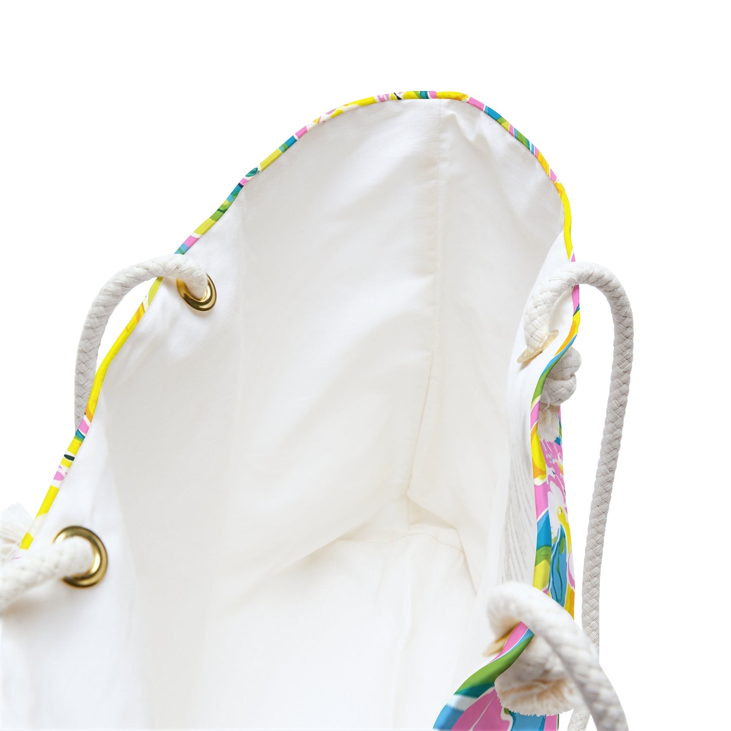 Lemon Blossom Weekender Bag — Bright Pink Citrus Travel Tote