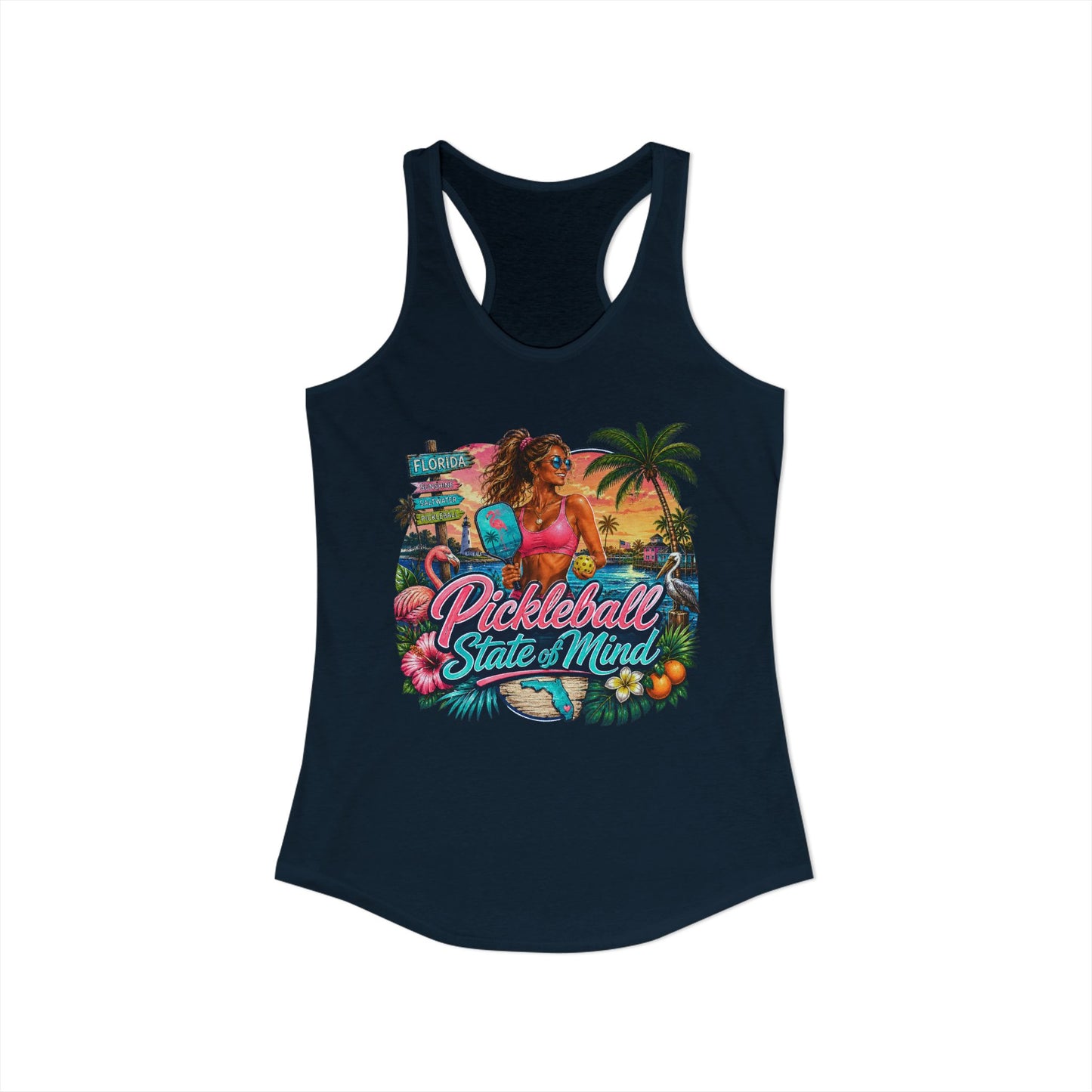 Pickleball State of Mind Women's Racerback Tank Top