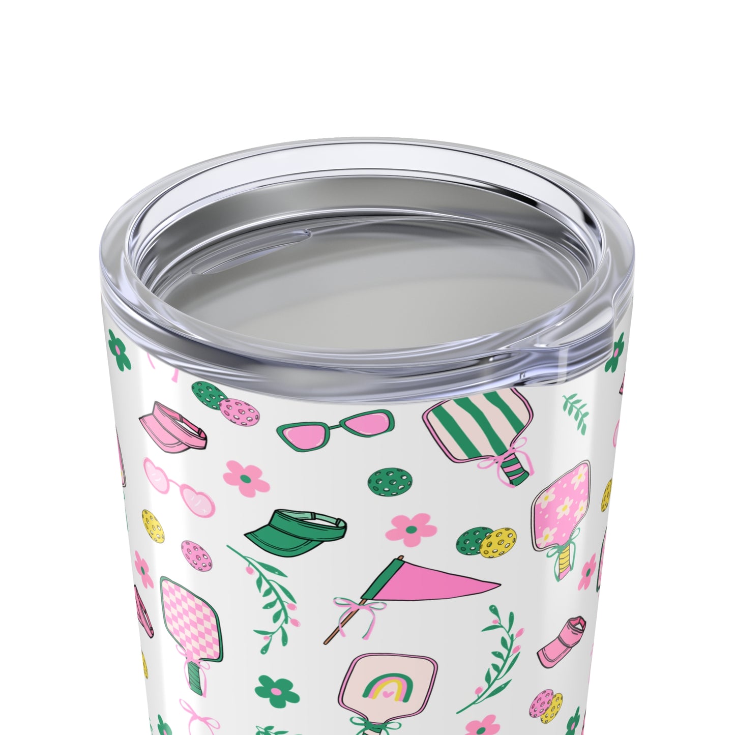20oz Pickleball Pattern Tumbler — Cute & Summer Sports Travel Cup
