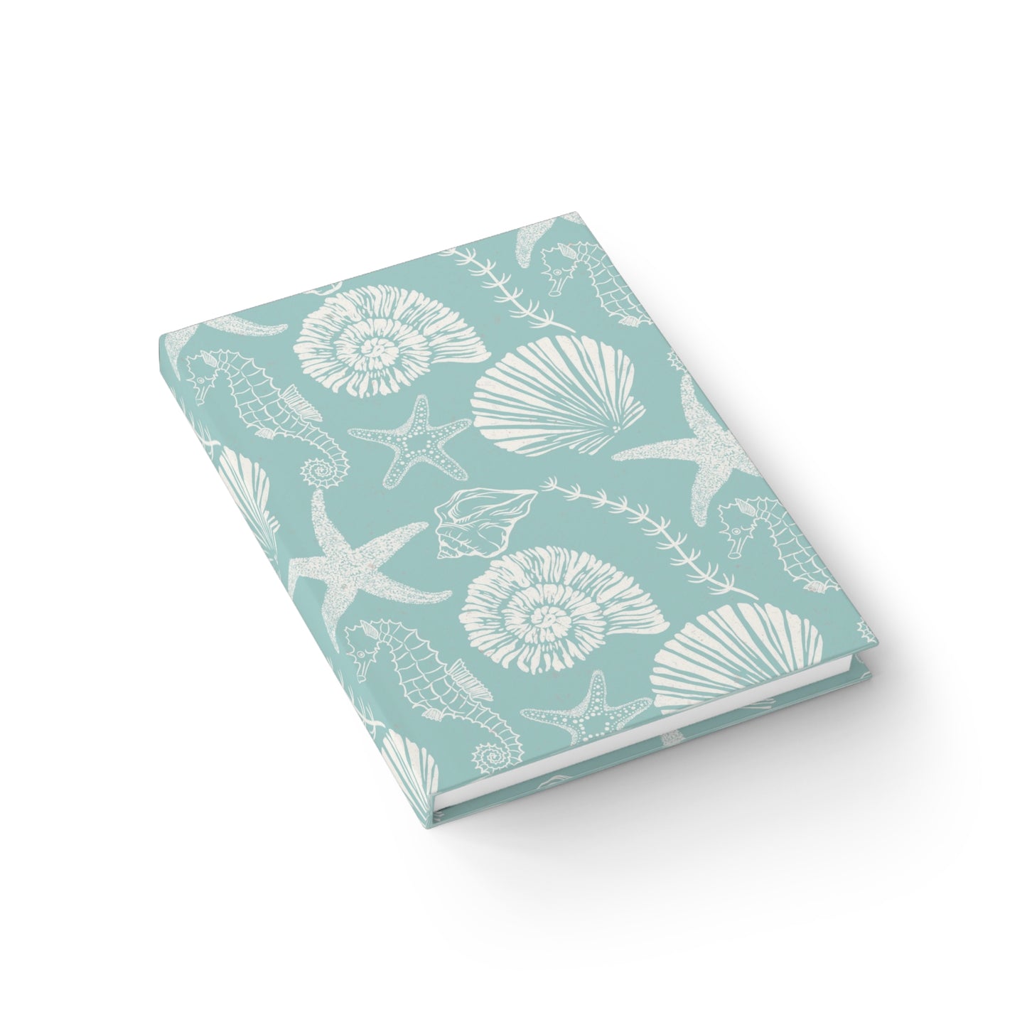 Seaside Shells Journal — Coastal Seashell & Seahorse Notebook