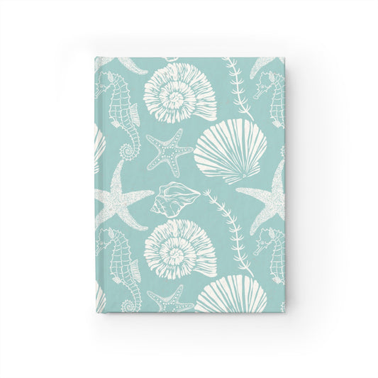 Seaside Shells Journal — Coastal Seashell & Seahorse Notebook