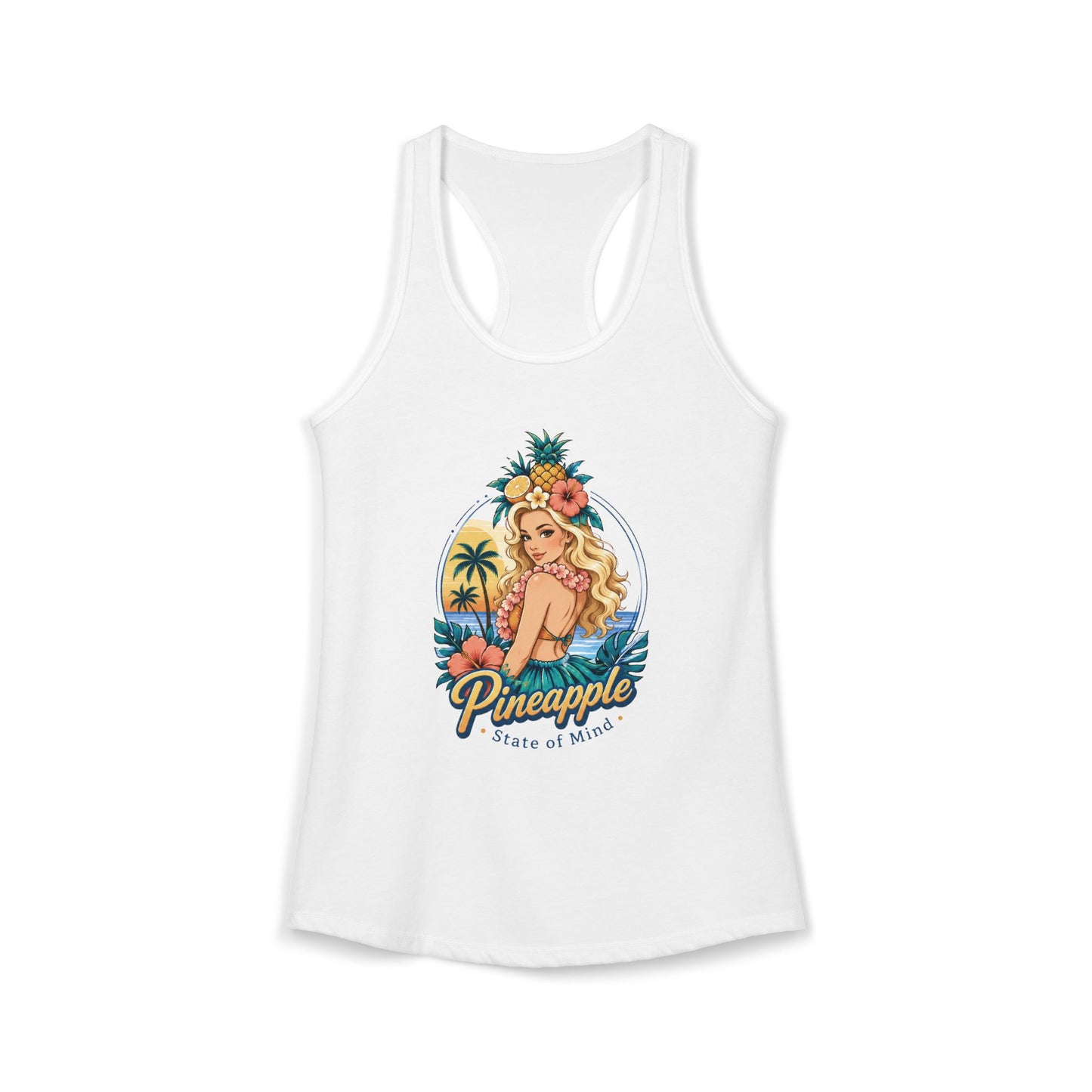 Pineapple State of Mind Woman’s Slim Fit Racerback Tank