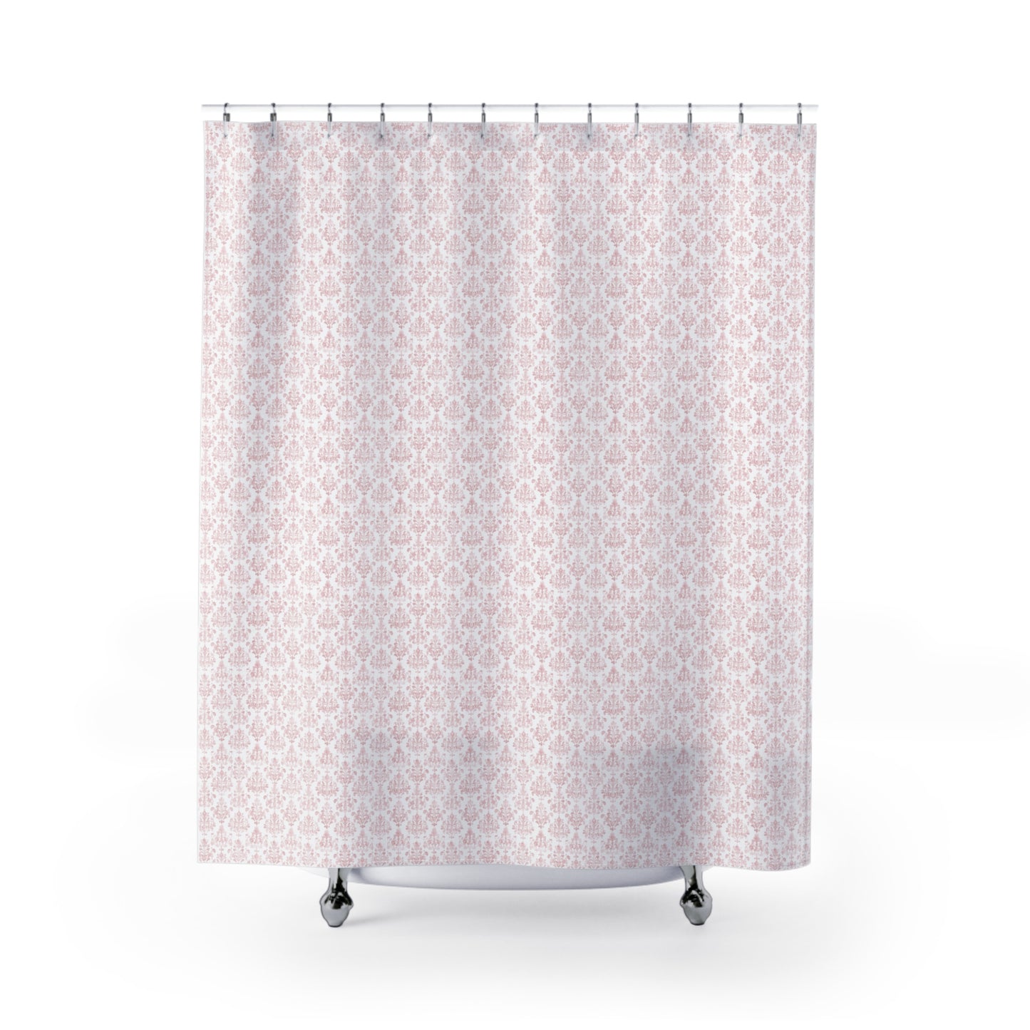 Shower Curtain — Soft Pink Damask Pattern Bathroom Curtain