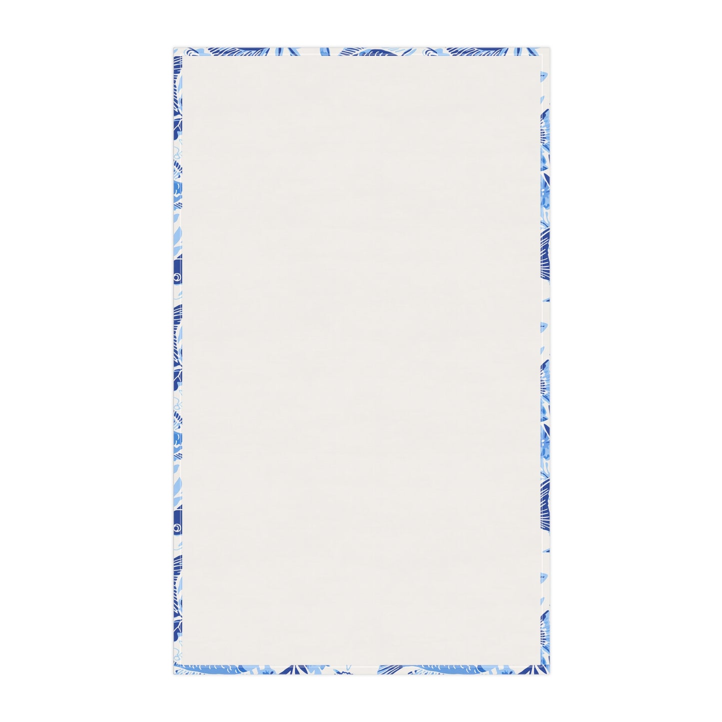 Blue Fish Pattern Tea Towel — Coastal Kitchen Cotton-Blend Dish Towel