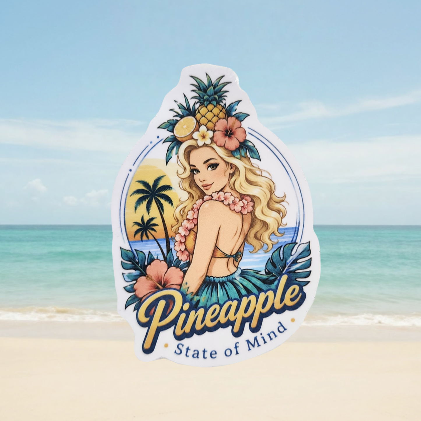 Pineapple State of Mind Vinyl Sticker