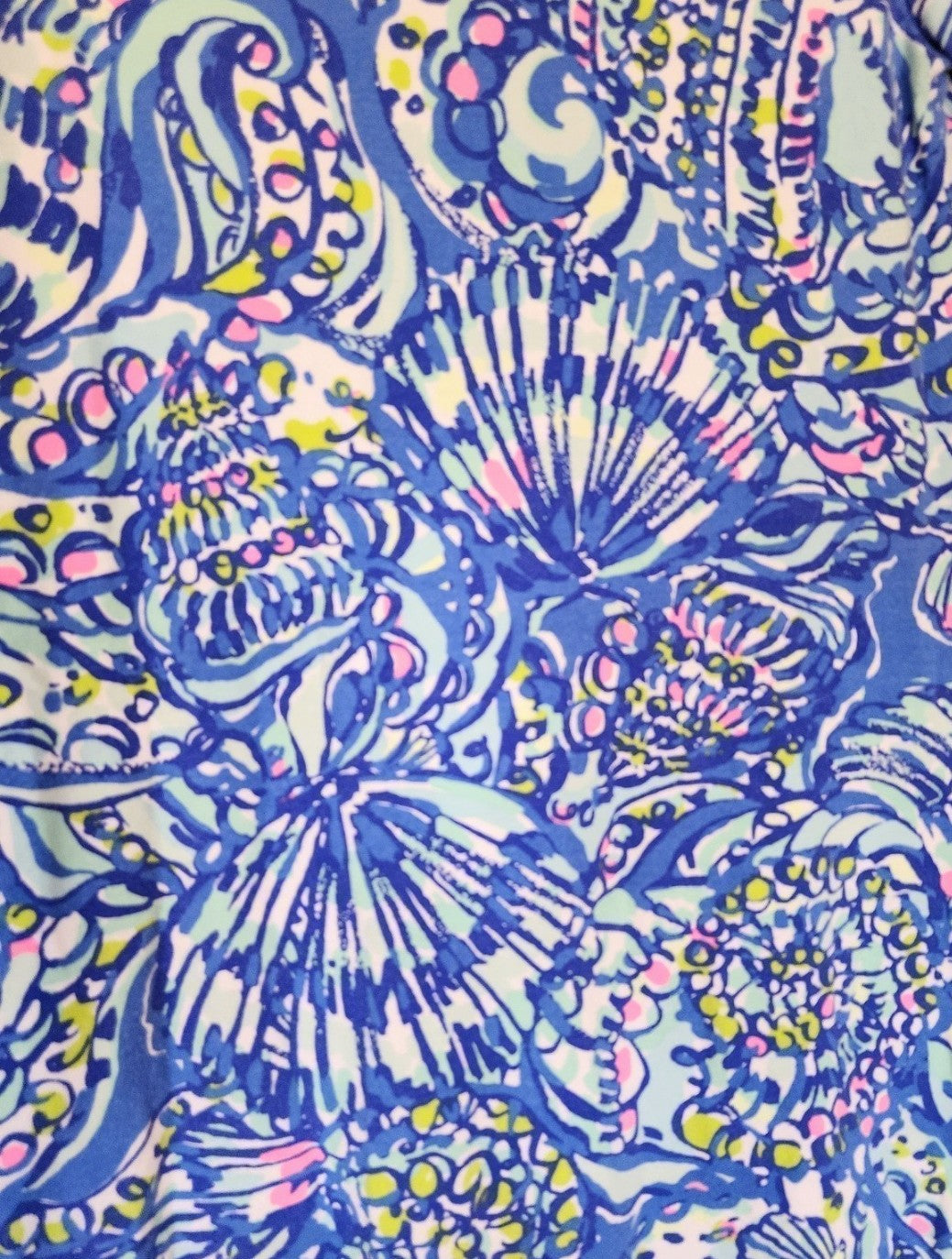 Lilly Pulitzer UPF 50+ Tammy T-shirt dress in the Brilliant Blue Ceviche. Size XS