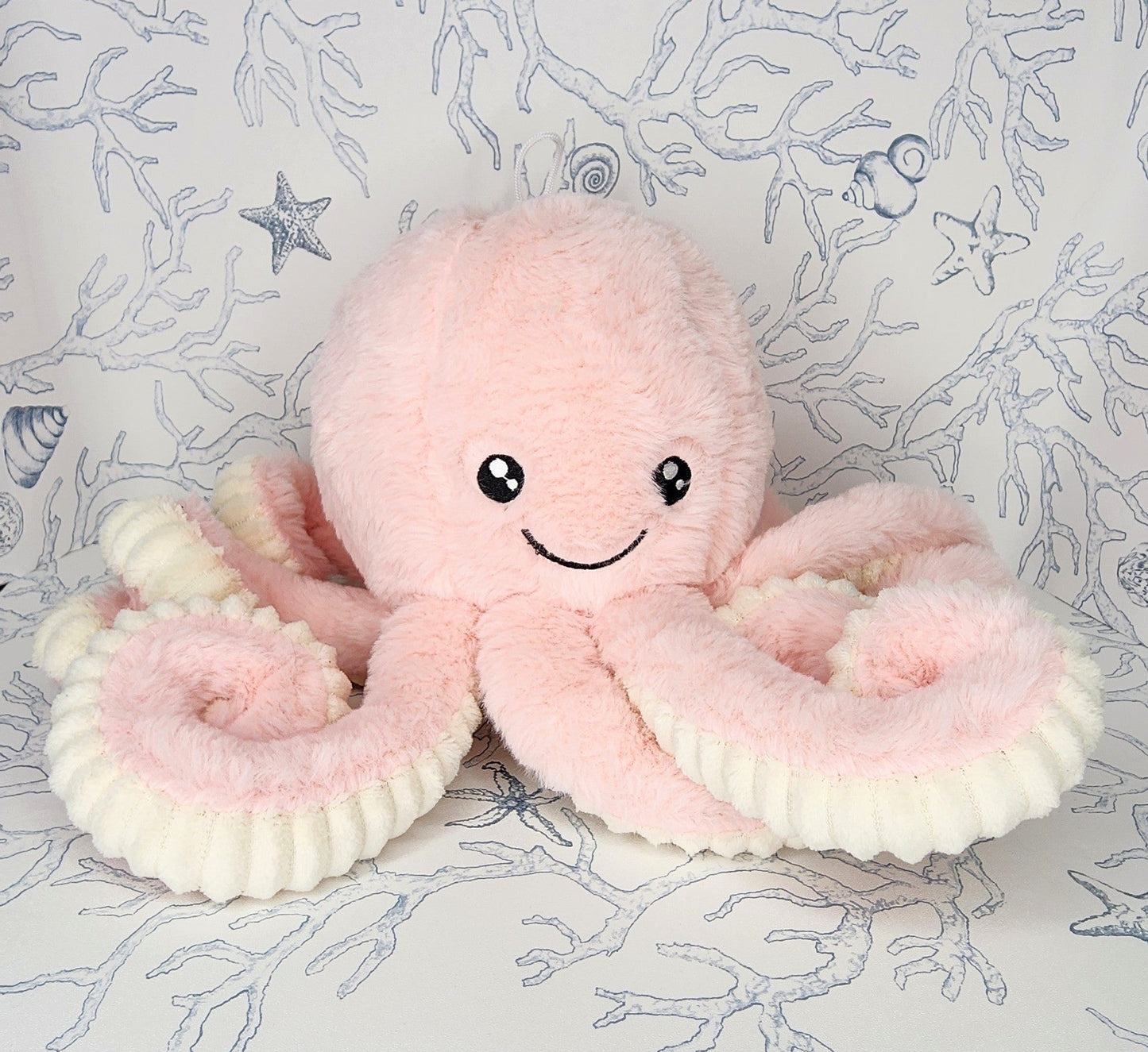 Kids Baby Pink Fuzzy Octopus Plush Toy Doll