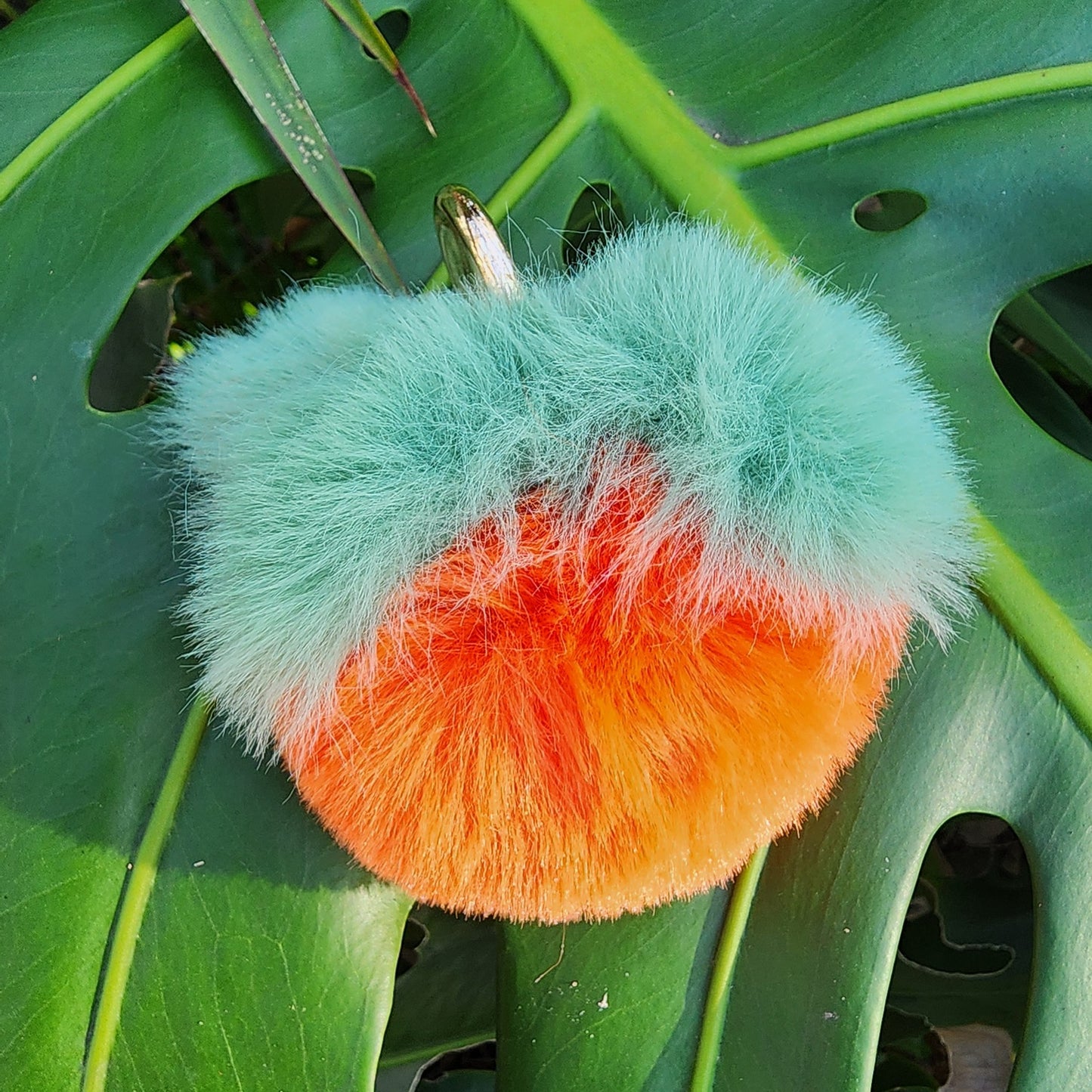 Fuzzy Florida Orange Purse Charm