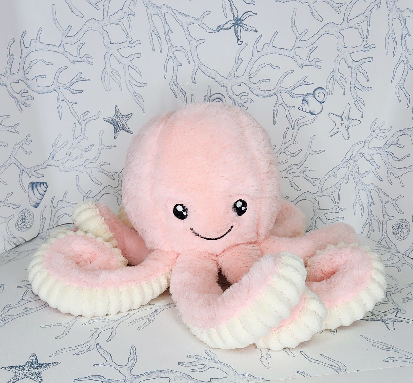 Kids Baby Pink Fuzzy Octopus Plush Toy Doll