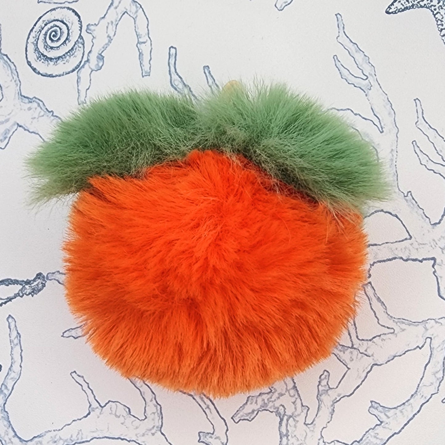 Fuzzy Florida Orange Purse Charm