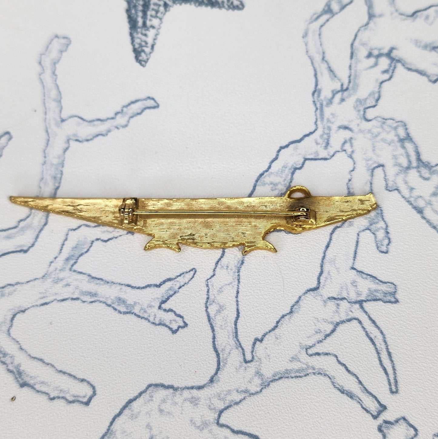 Vintage Alligator Brooch Pin