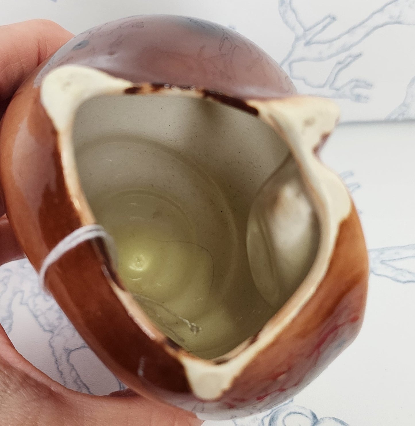 Vintage Ceramic Seashell Wall Pocket Vase