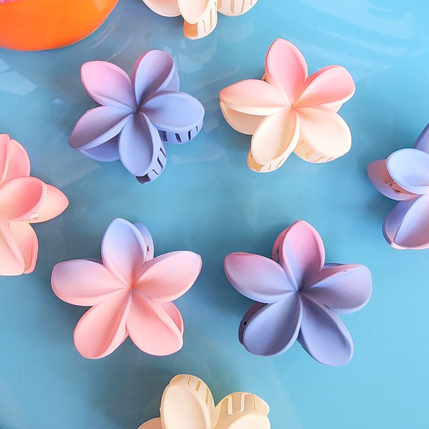 Plumeria Flower Matte Hair Claw