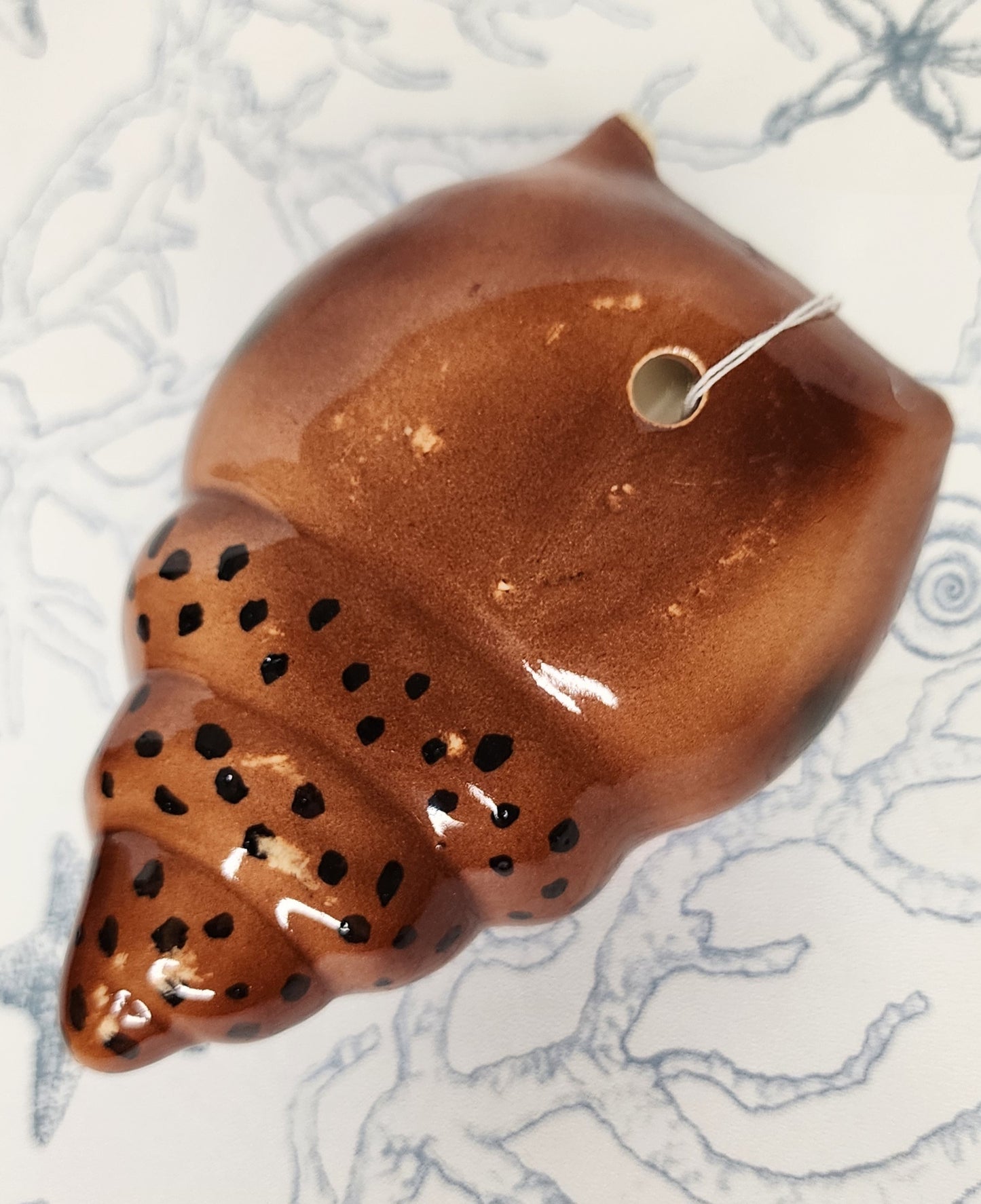 Vintage Ceramic Seashell Wall Pocket Vase