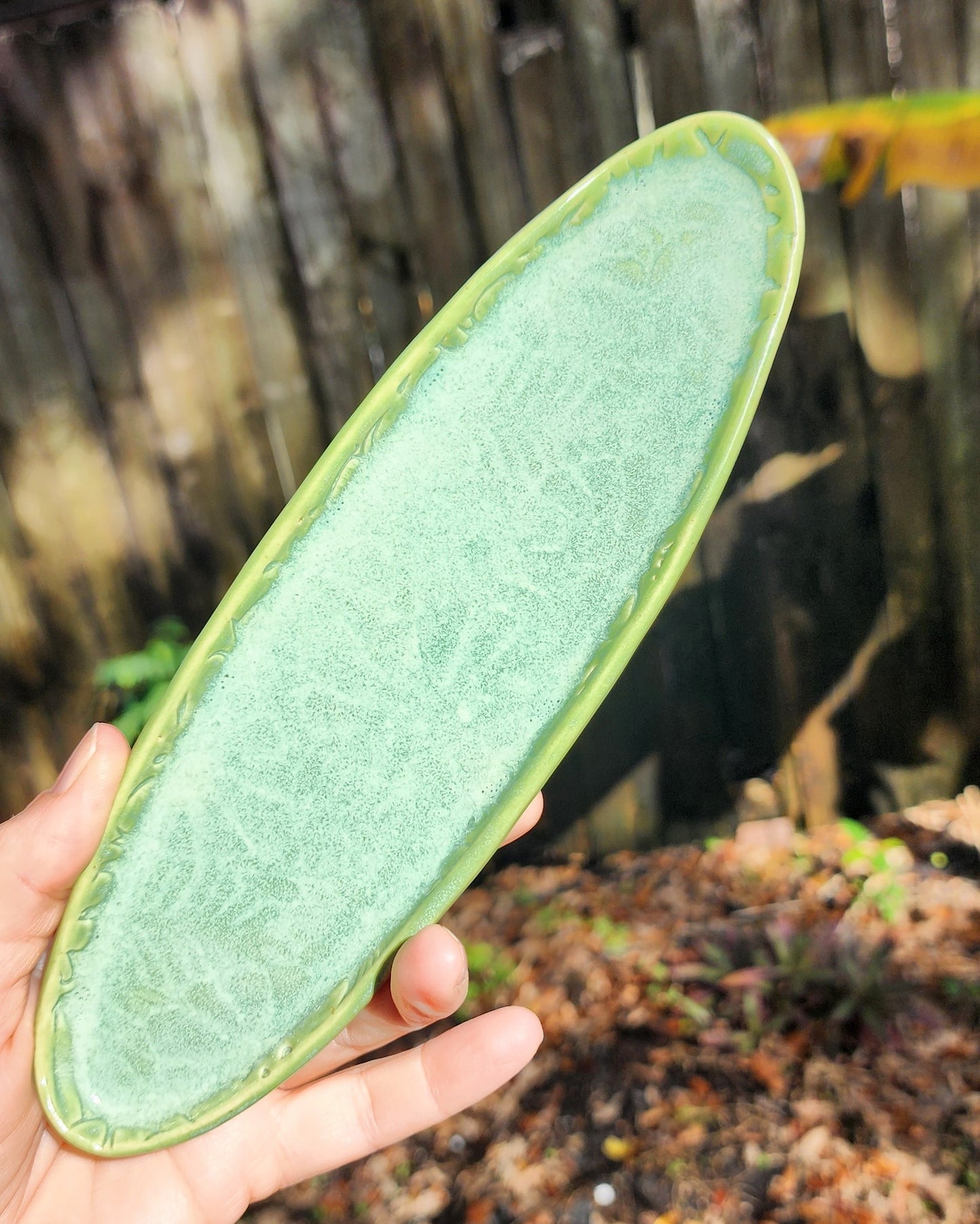 Green Small Ceramic Tray